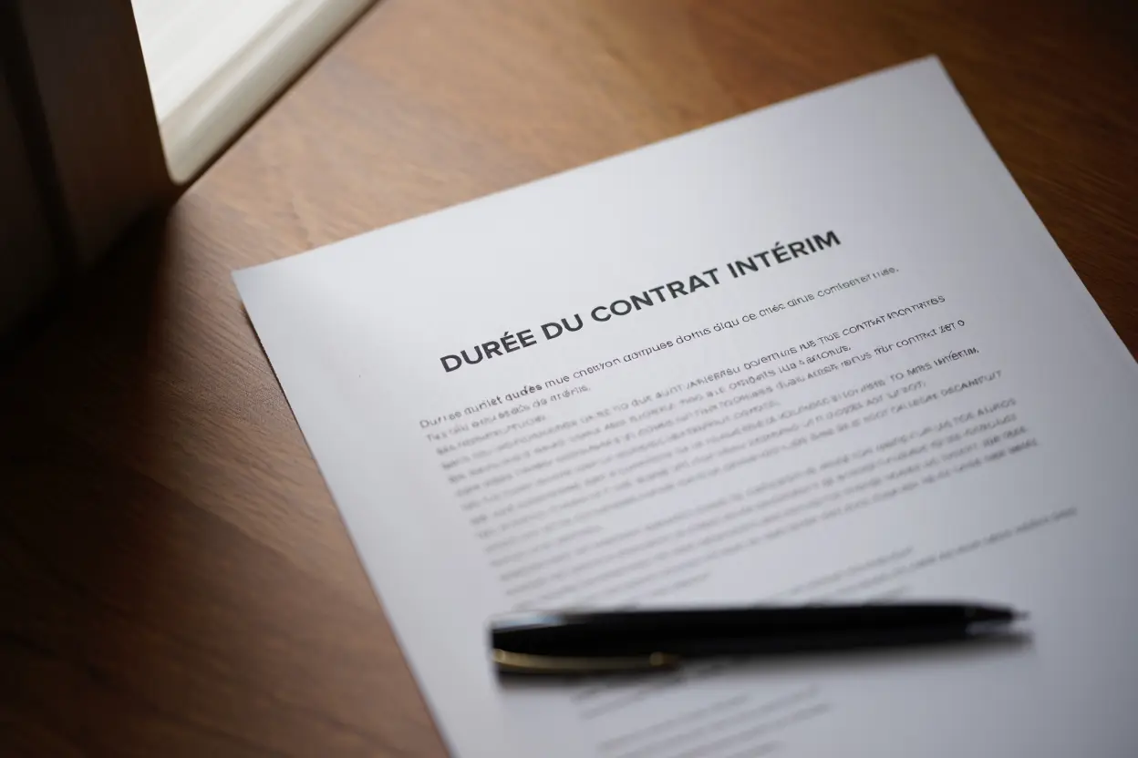 Documents administratifs de contrat temporaire