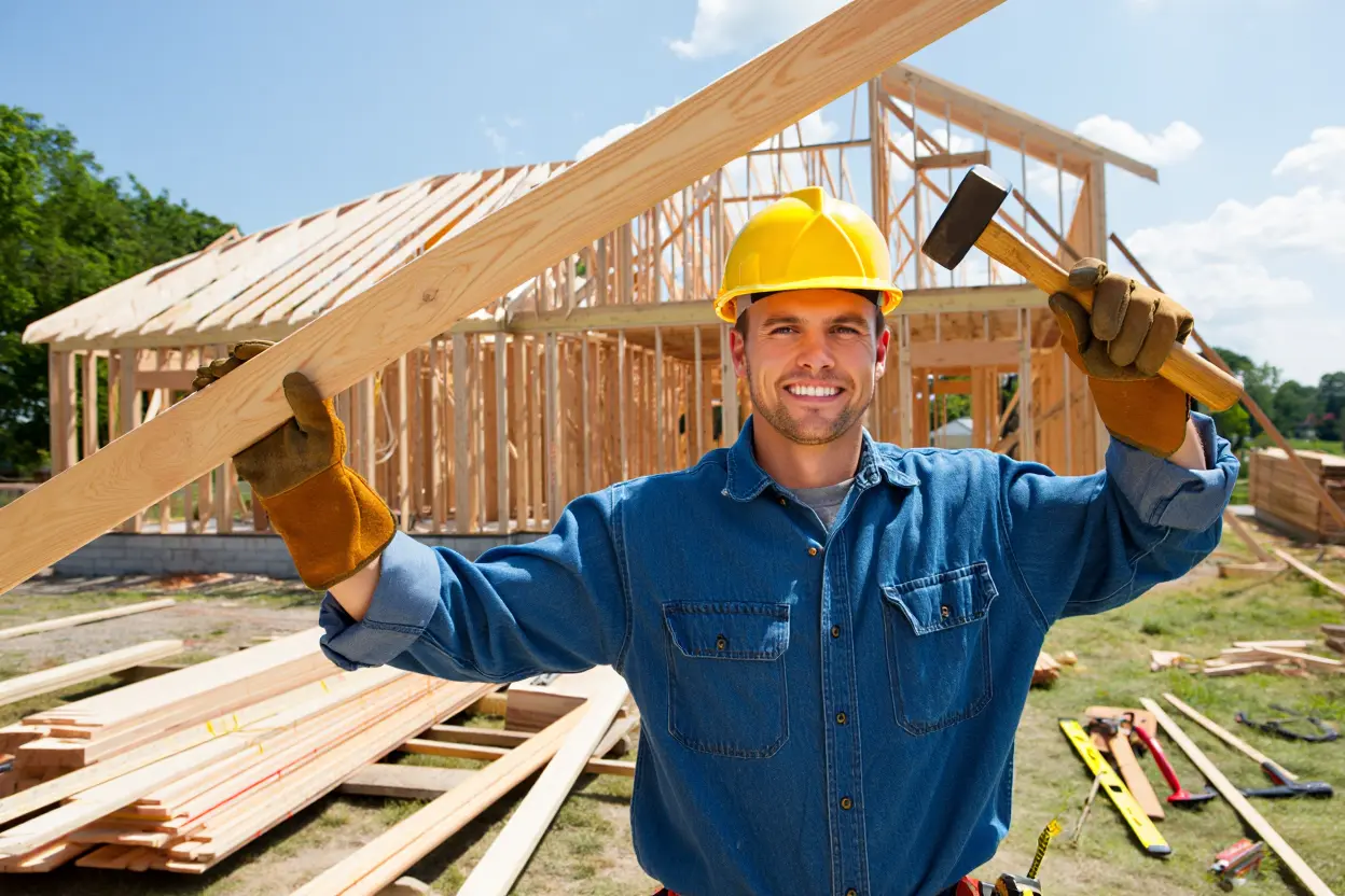 Charpentier polonais sur un chantier de construction