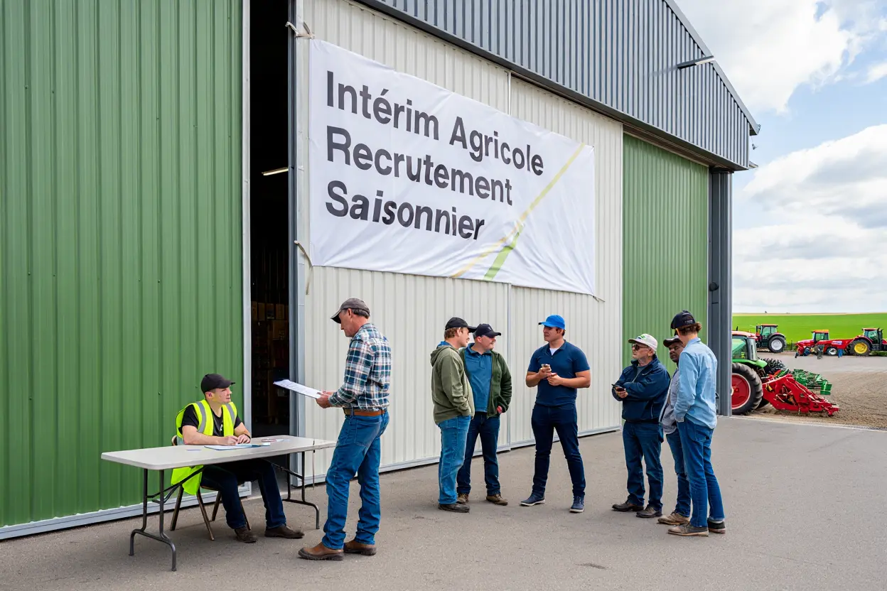 Travailleurs intérimaires en mission agricole saisonnière