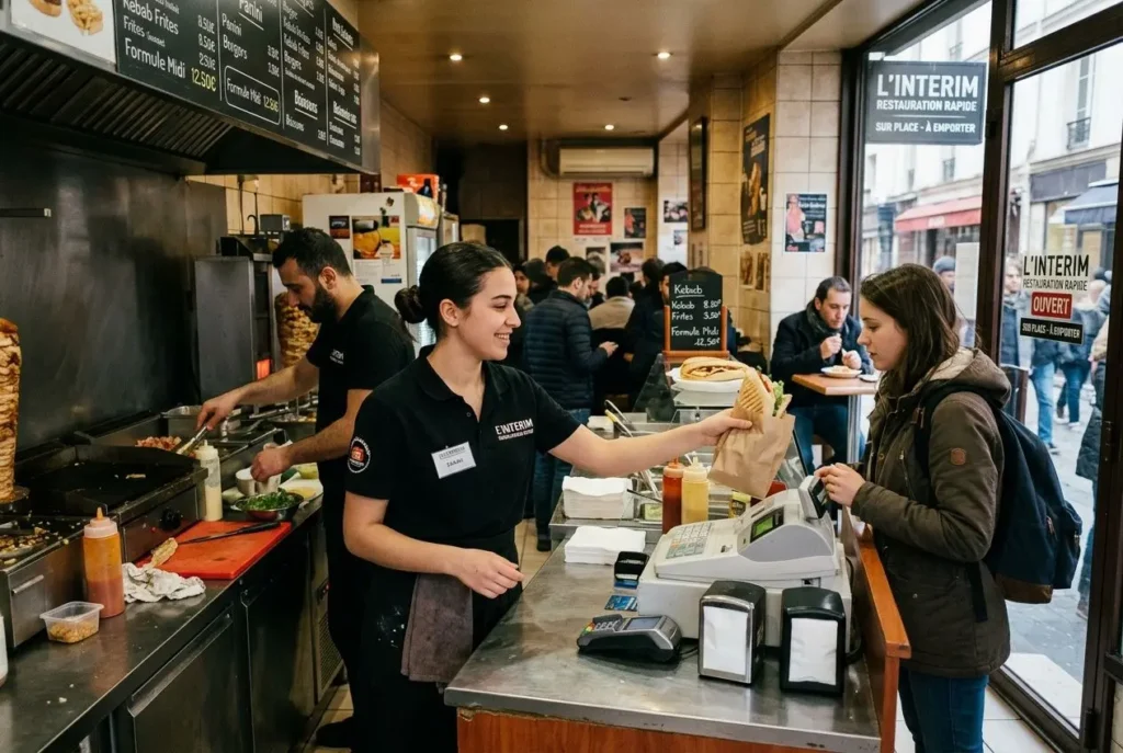 Cuisine professionnelle avec équipe intérimaire