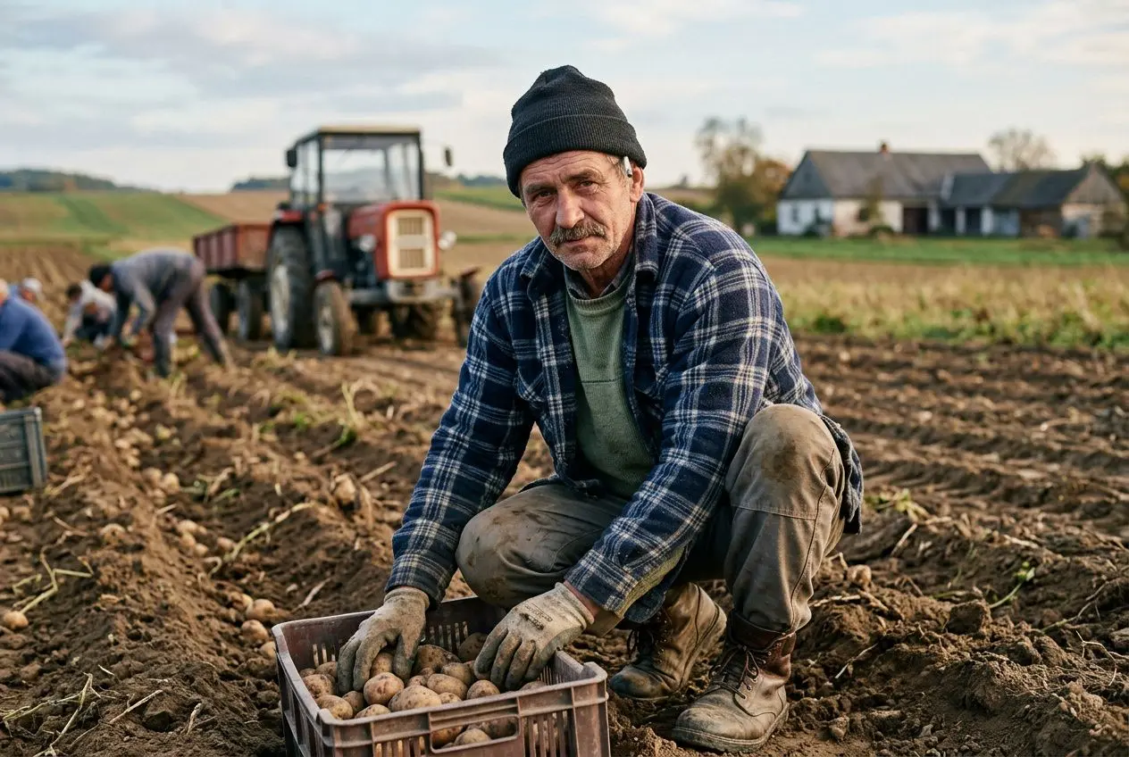 Ouvriers polonais récolte cultures