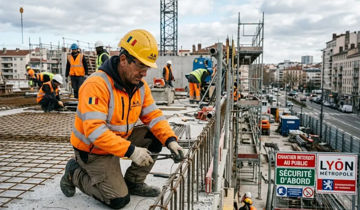 Ingénieur détaché travaillant sur un chantier français