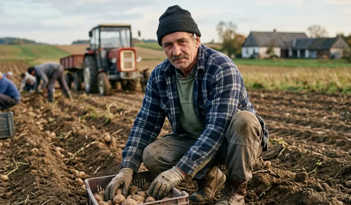 Ouvriers polonais récolte cultures